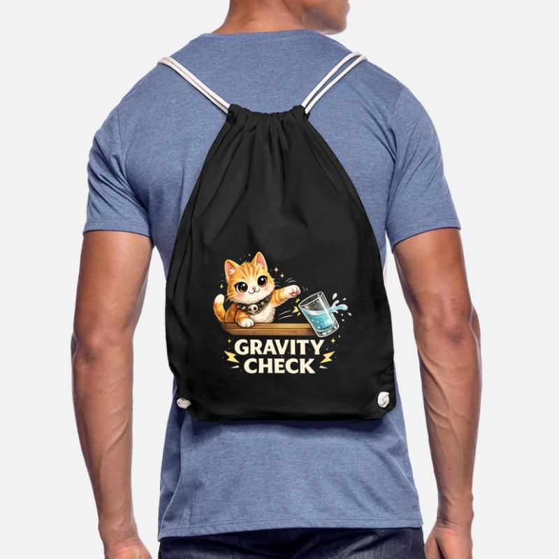Déclaration drôle de chat Gravity Check Sac de sport léger