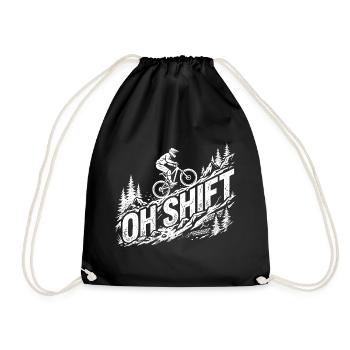 T-shirt humoristique de VTT pour cyclistes - Sac de sport léger - noir - Devant