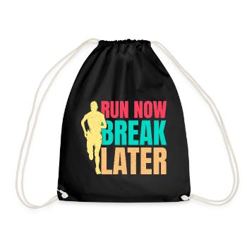 Courir Courir Maintenant Break Plus tard Marathonien - Sac de sport léger - noir - Devant