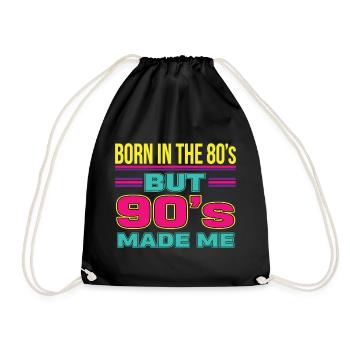Born in the 80s But 90s Made Me Retro - Turnbeutel - Schwarz - Vorne