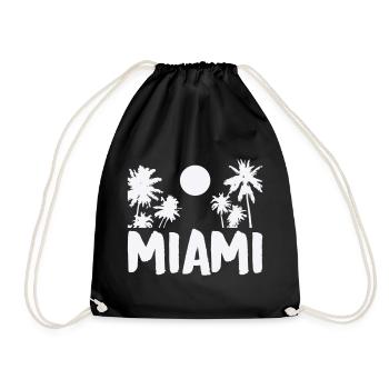 miami- - Turnbeutel - Schwarz - Vorne