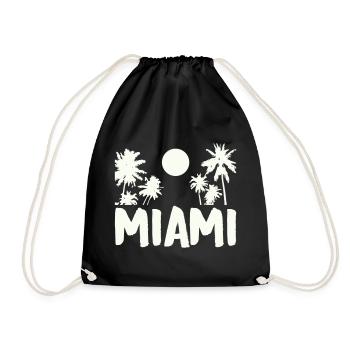 Palmiers de nuit de Miami - Sac de sport léger - noir - Devant