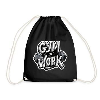 Sarkastisches Gym Shirt Büro vs Gym Bodybuilding - Turnbeutel - Schwarz - Vorne