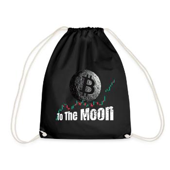 Bitcoin jusqu’à la Lune - Sac de sport léger - noir - Devant