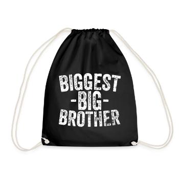 Größte Big-Brother-Grafik - Turnbeutel - Schwarz - Vorne