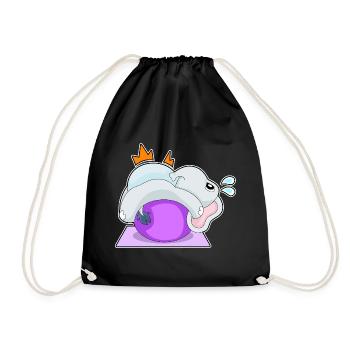 Elephant Yoga Fitness Gymnastics - Drawstring Bag - black - Front
