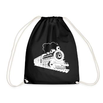 Graphique ferroviaire - Sac de sport léger - noir - Devant