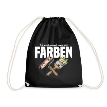 Ich spiele immer noch mit Farben - Turnbeutel - Schwarz - Vorne