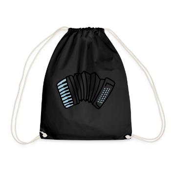 accordion - Drawstring Bag - black - Front