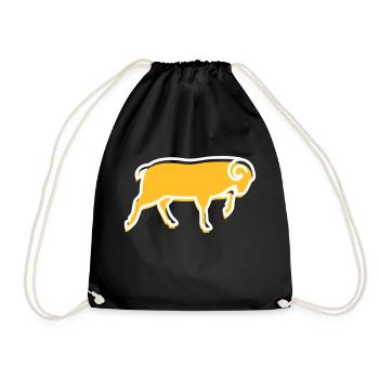 Ein Running Ram - Turnbeutel - Schwarz - Vorne