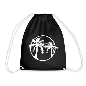 Palmiers - Sac de sport léger - noir - Devant