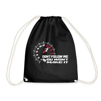 Off road - Don't Follow Me - Turnbeutel - Schwarz - Vorne