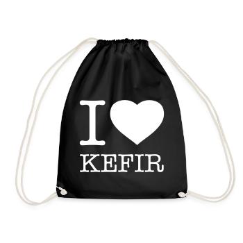 I LOVE KEFIR - Drawstring Bag - black - Front