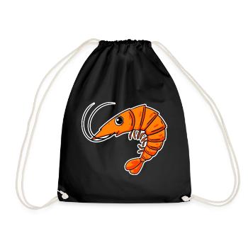 Shrimp Shrimp - Drawstring Bag - black - Front