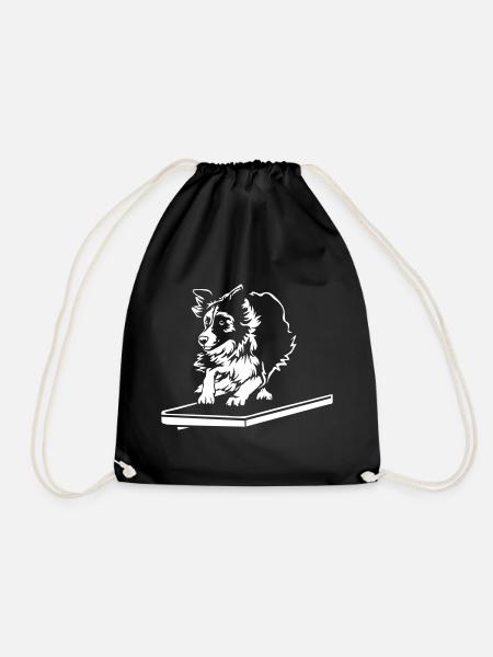 Border Collie "Black Edition" - Turnbeutel - Schwarz