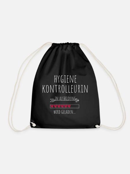 Hygiene Kontrolleurin in Ausbildung Geschenk - Turnbeutel - Schwarz
