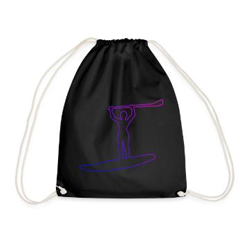 Sup Women's Standup Paddleboard Standup Paddling - Drawstring Bag - black - Front