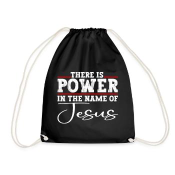 Il y a du pouvoir au nom de Jésus-Christ - Sac de sport léger - noir - Devant