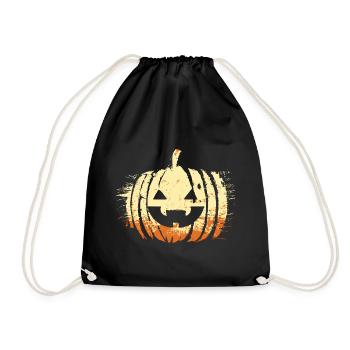 Halloween Tête De Citrouille - Sac de sport léger - noir - Devant