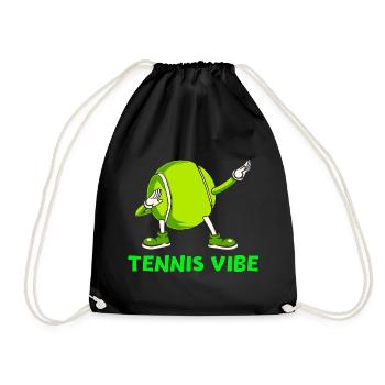 tennis, balle de tennis, fan de tennis - Sac de sport léger - noir - Devant