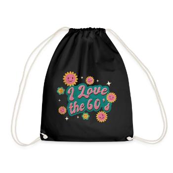 J'adore les années 60 - Sac de sport léger - noir - Devant