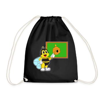 École du professeur d’abeilles pointant des bâtons - Sac de sport léger - noir - Devant