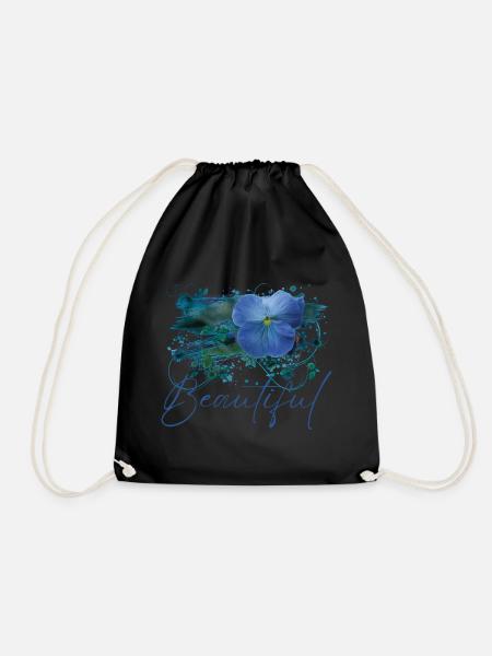 Beautiful Dana Flowers - Drawstring Bag - black