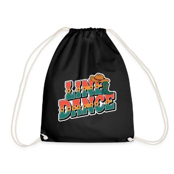 Line Dance Line Dance my hobby - Drawstring Bag - black - Front