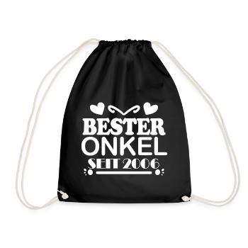Bester Onkel seit 2006 - Turnbeutel - Schwarz - Vorne