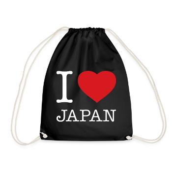 I LOVE JAPAN - Drawstring Bag - black - Front