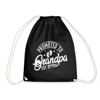 Promu au rang de grand-père 2026 Futur grand-père - Sac de sport léger - noir - Devant