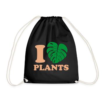 Tropique Naturel Monstera Design - Sac de sport léger - noir - Devant