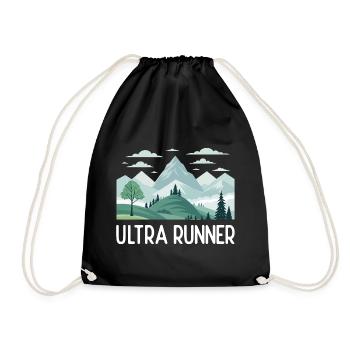 Ultra Runner - Drawstring Bag - black - Front