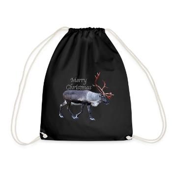 Merry Christmas - Drawstring Bag - black - Front