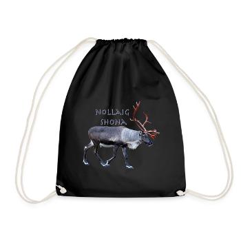 Nollaig Shona - Drawstring Bag - black - Front