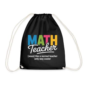T-shirt d’illustration coloré pour professeur de mathématiques - Sac de sport léger - noir - Devant