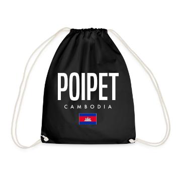 Poipet Cambodia Khmer - Drawstring Bag - black - Front