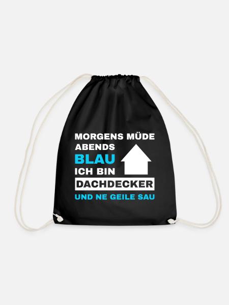 Dachdecker Dach Dachdeckerei Dachdeckermeister - Turnbeutel - Schwarz