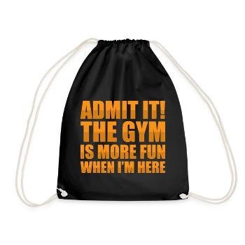 Gym is more Bodybuilding Bodybuilder Kraftsport - Turnbeutel - Schwarz - Vorne