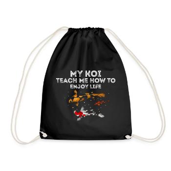 Ma carpe koï m’apprendre à profiter de la vie Paix Zen Humour - Sac de sport léger - noir - Devant