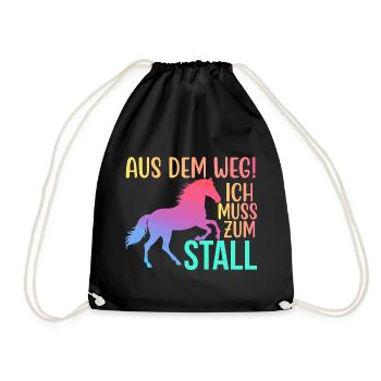 Écartez-vous, je dois aller à l’écurie - Sac de sport léger - noir - Devant