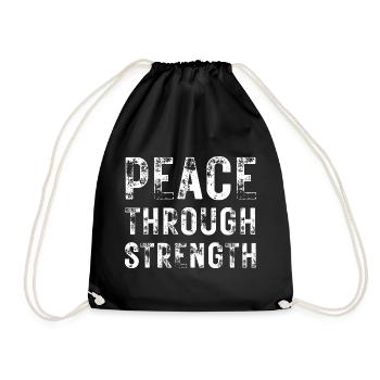 La paix par la force - Sac de sport léger - noir - Devant