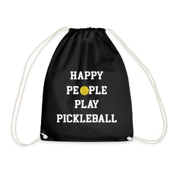 Des gens heureux jouent au pickleball - Sac de sport léger - noir - Devant