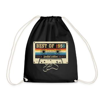 Best Of 1956: 70. Geburtstag - Turnbeutel - Schwarz - Vorne