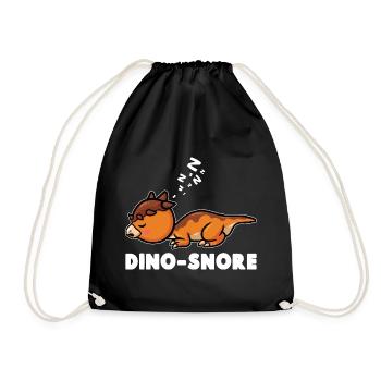  Dinosaur Paleontology Dino Sleeping - Drawstring Bag - black - Front