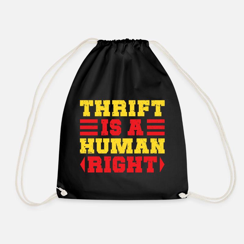 Thrift Shopper Is A Human Right Thrift Store - Turnbeutel - Schwarz