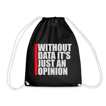 Sans données, ce n’est qu’un nerd de statistiques d’opinion - Sac de sport léger - noir - Devant