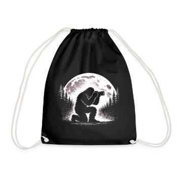 Photographe de Bigfoot - Sac de sport léger - noir - Devant