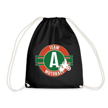 I Love Motoball Motoballer Team A Motoballer - Drawstring Bag - black - Front