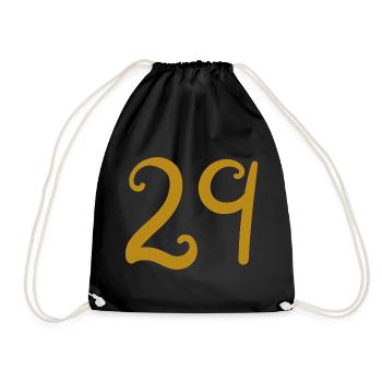 29 - Drawstring Bag - black - Front